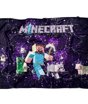 Minecraft Fleece Blanket Steve Fervent Black Blanket LS0706 - Lusy Store