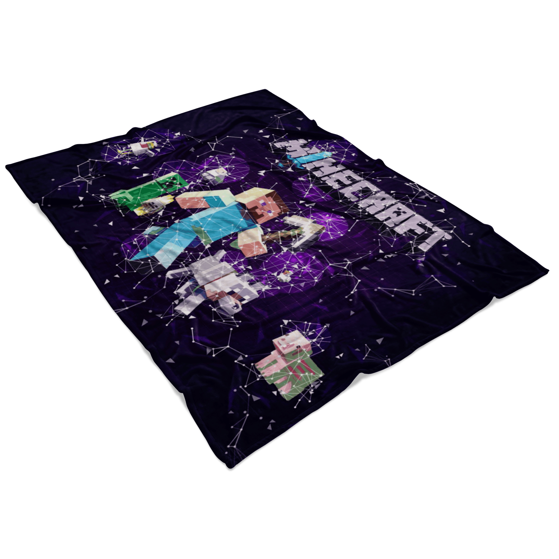 Minecraft Fleece Blanket Steve Fervent Black Blanket LS0706 - Lusy Store