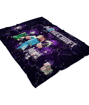 Minecraft Fleece Blanket Steve Fervent Black Blanket LS0706 - Lusy Store