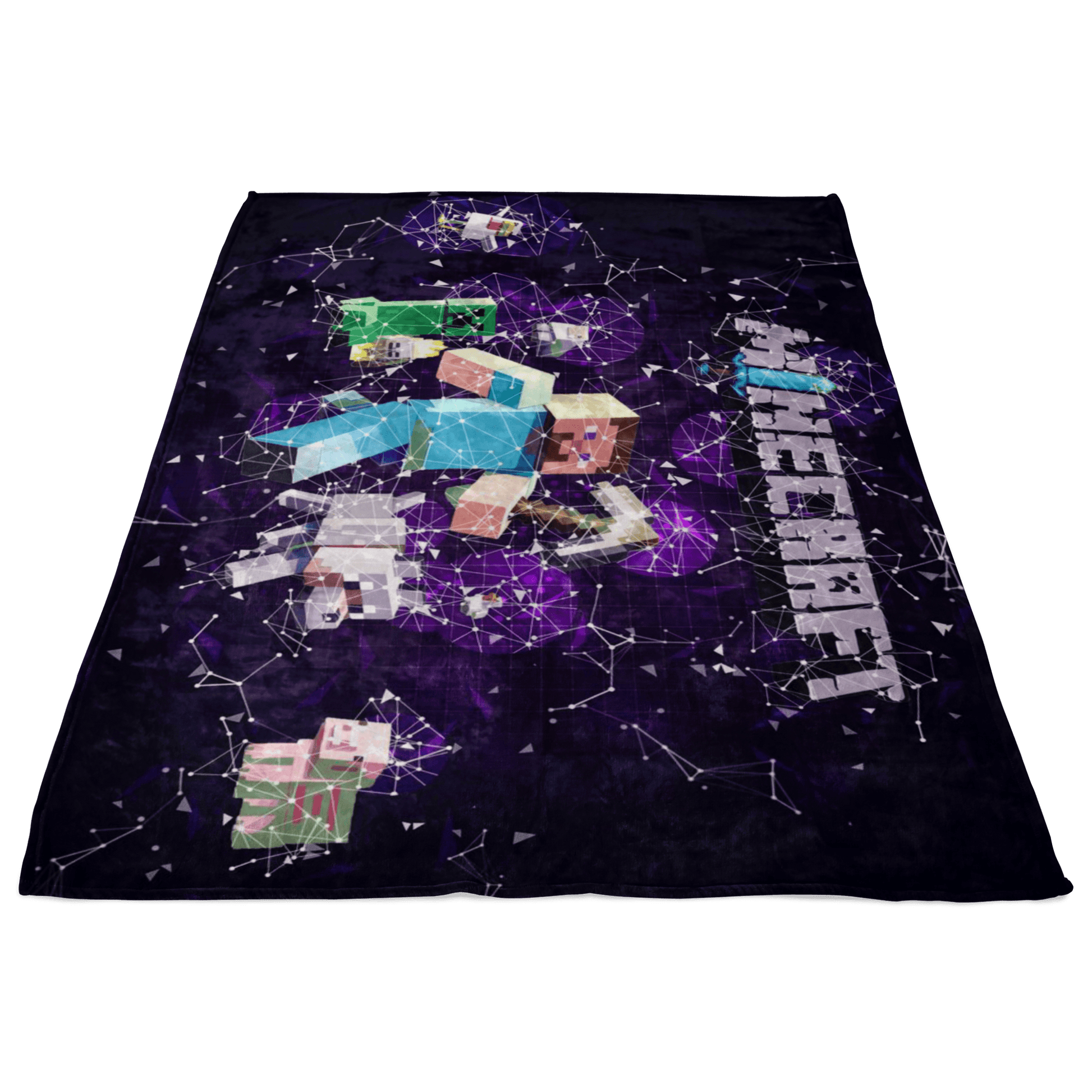 Minecraft Fleece Blanket Steve Fervent Black Blanket LS0706 - Lusy Store