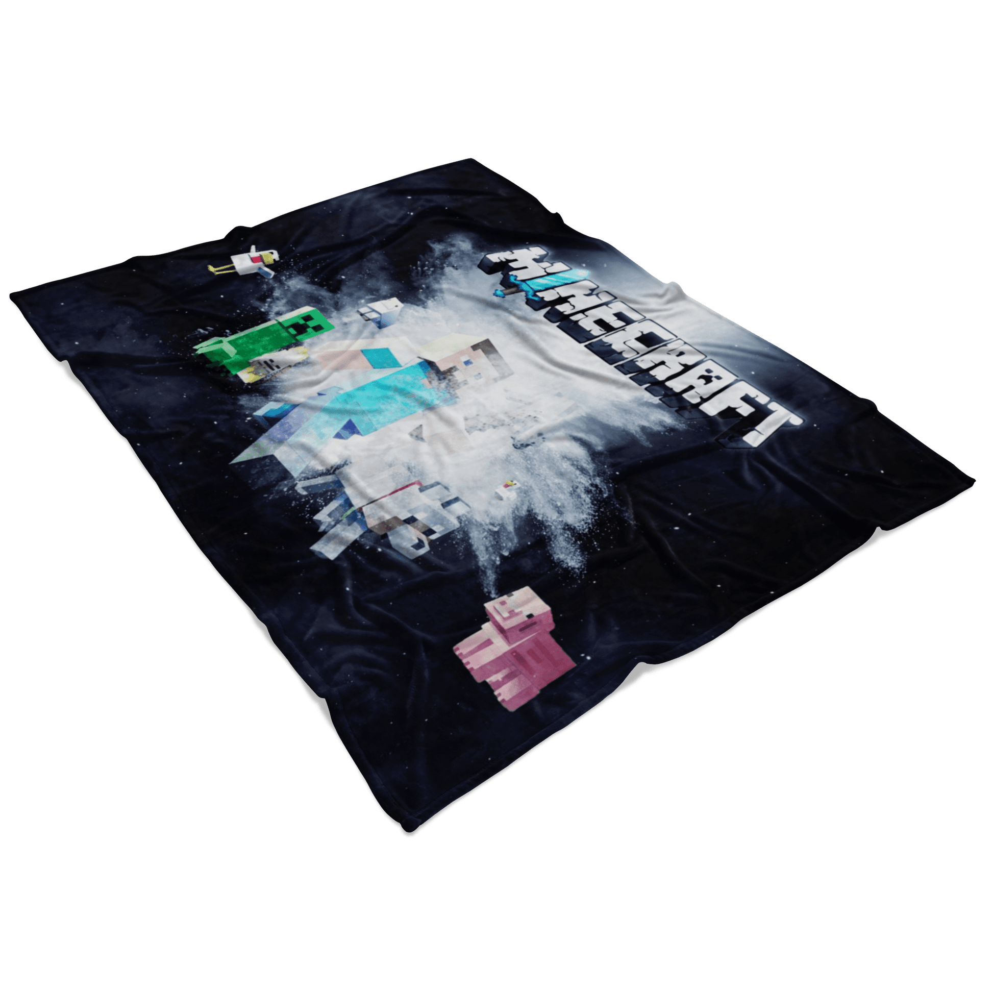 Minecraft Fleece Blanket Steve Fervent Black Blanket LS0734 - Lusy Store