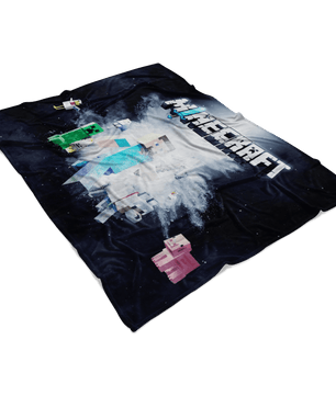 Minecraft Fleece Blanket Steve Fervent Black Blanket LS0734 - Lusy Store