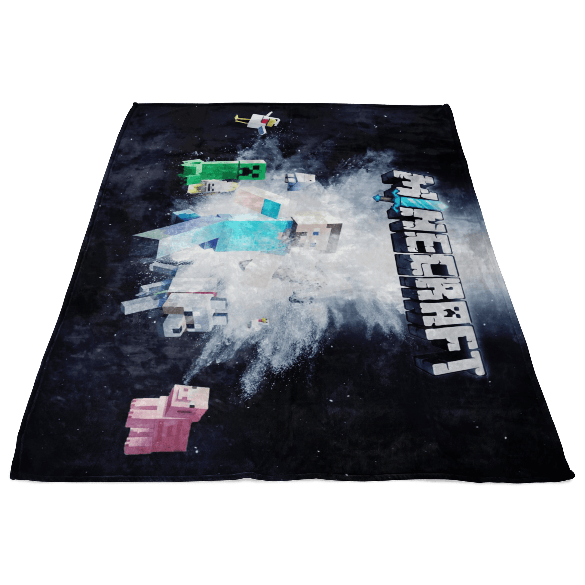 Minecraft Fleece Blanket Steve Fervent Black Blanket LS0734 - Lusy Store