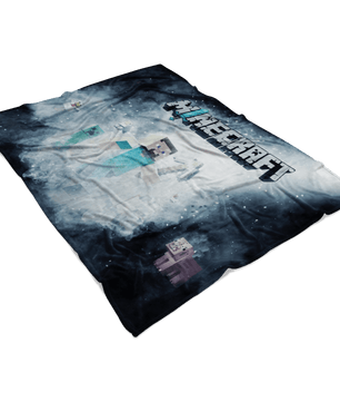 Minecraft Fleece Blanket Steve Fervent Black Blanket LS0755 - Lusy Store