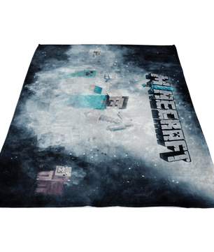 Minecraft Fleece Blanket Steve Fervent Black Blanket LS0755 - Lusy Store