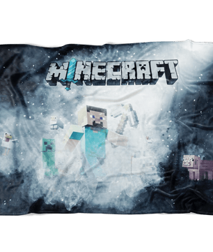 Minecraft Fleece Blanket Steve Fervent Black Blanket LS0755 - Lusy Store