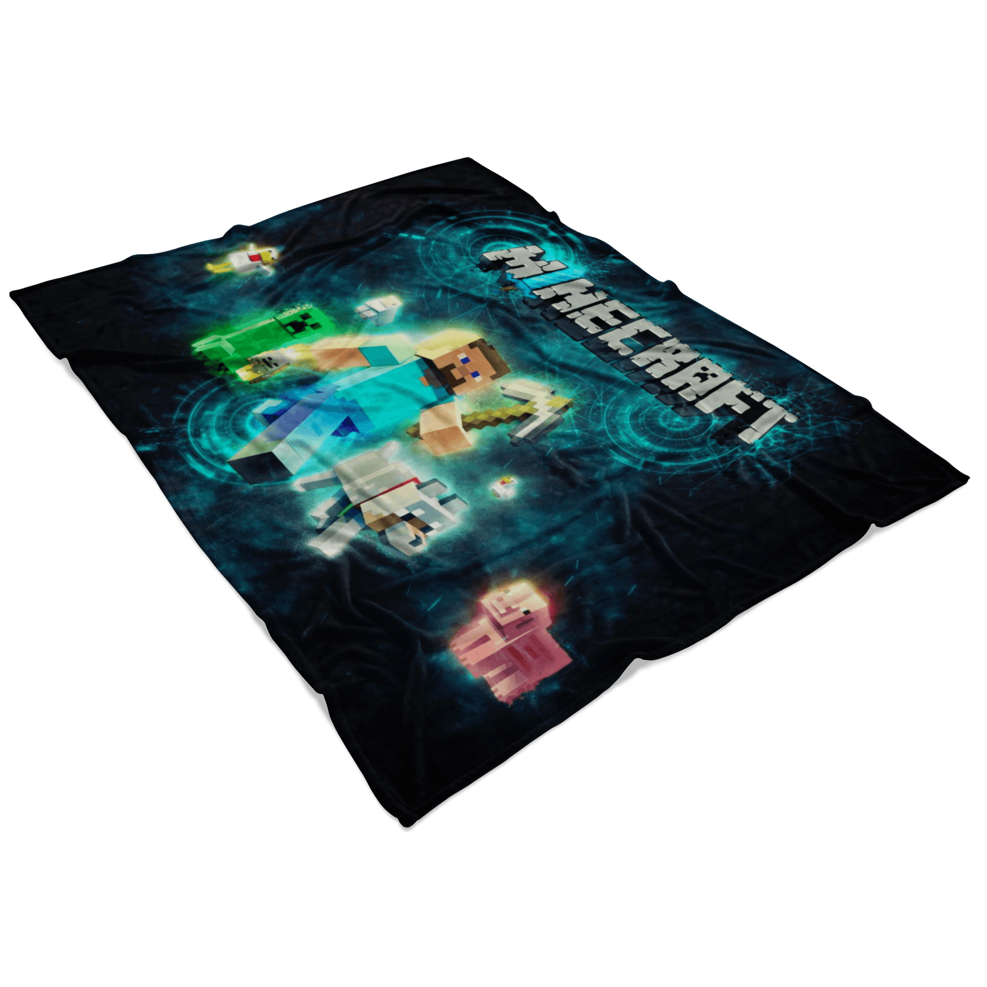 Minecraft Fleece Blanket Steve Fervent Black Blanket LS0762 - Lusy Store