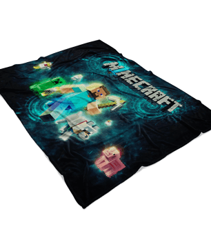 Minecraft Fleece Blanket Steve Fervent Black Blanket LS0762 - Lusy Store