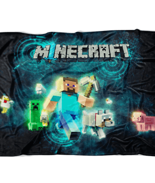 Minecraft Fleece Blanket Steve Fervent Black Blanket LS0762 - Lusy Store