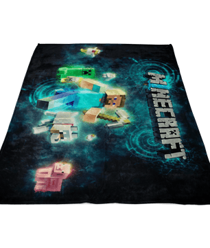 Minecraft Fleece Blanket Steve Fervent Black Blanket LS0762 - Lusy Store