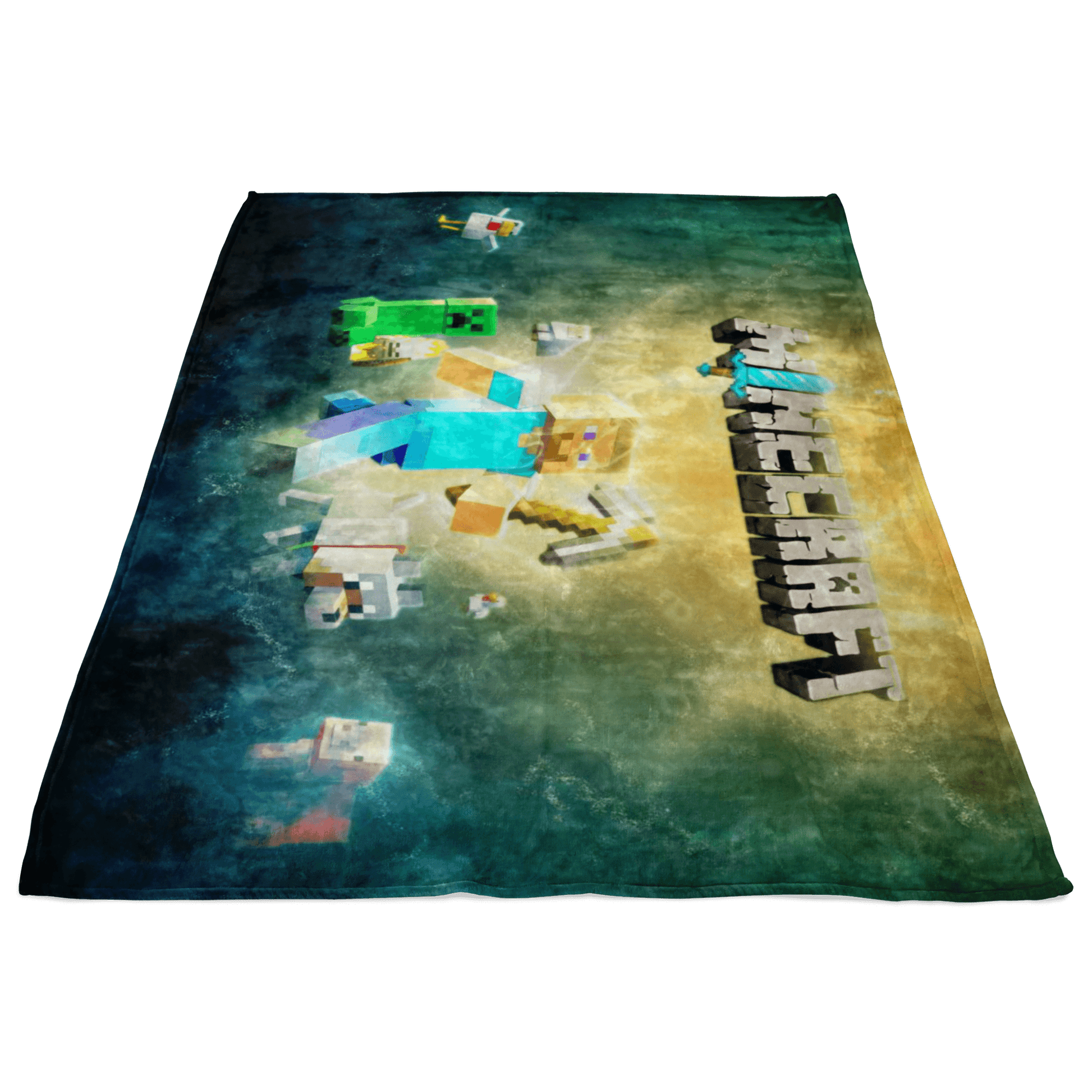 Minecraft Fleece Blanket Steve Fervent Colorful Blanket LS0741 - Lusy Store