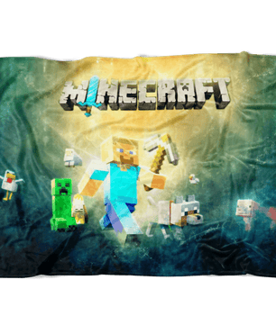 Minecraft Fleece Blanket Steve Fervent Colorful Blanket LS0741 - Lusy Store