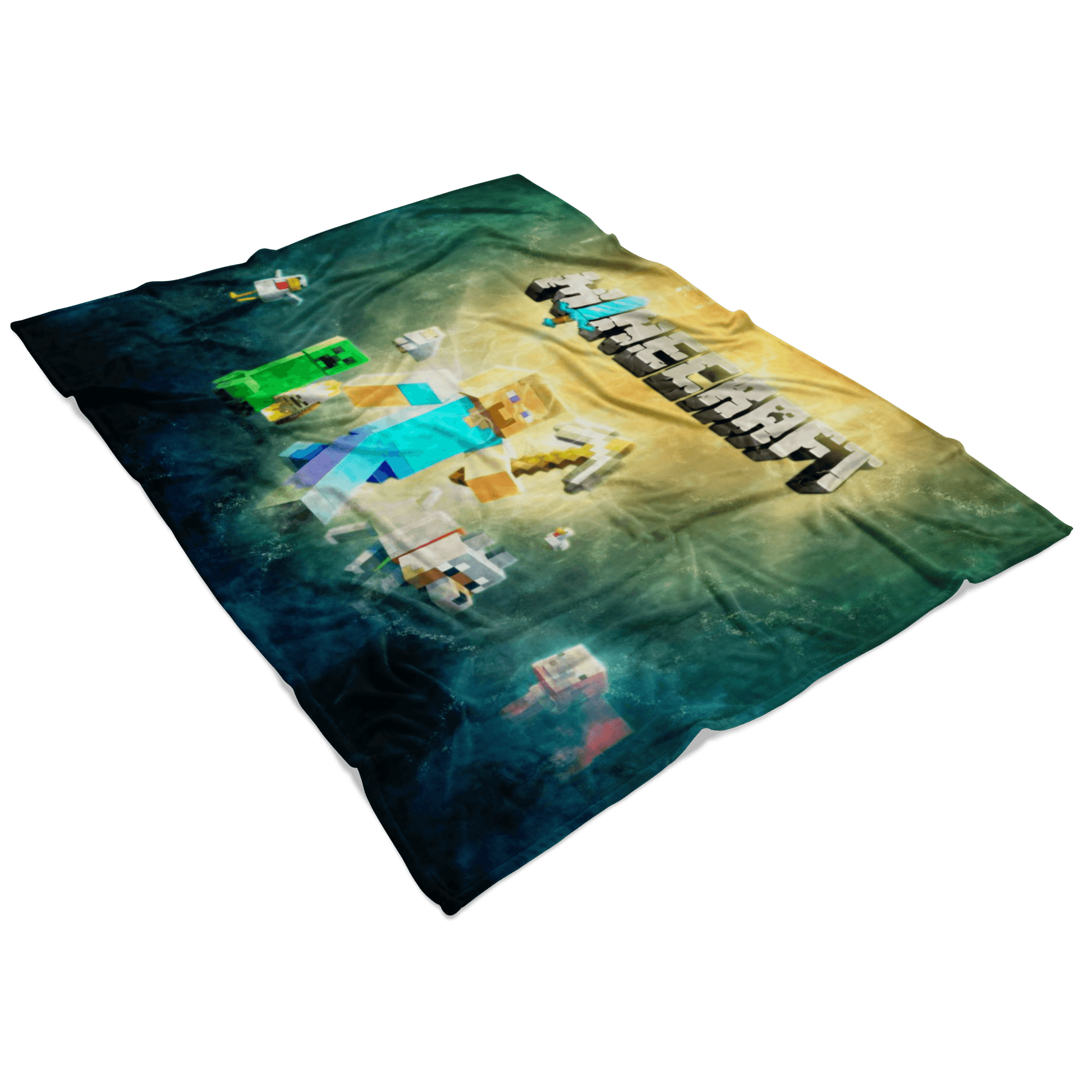 Minecraft Fleece Blanket Steve Fervent Colorful Blanket LS0741 - Lusy Store