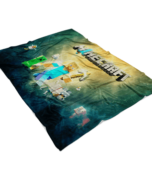 Minecraft Fleece Blanket Steve Fervent Colorful Blanket LS0741 - Lusy Store
