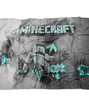 Minecraft Fleece Blanket Steve Fervent Flex Grey Blanket - Lusy Store