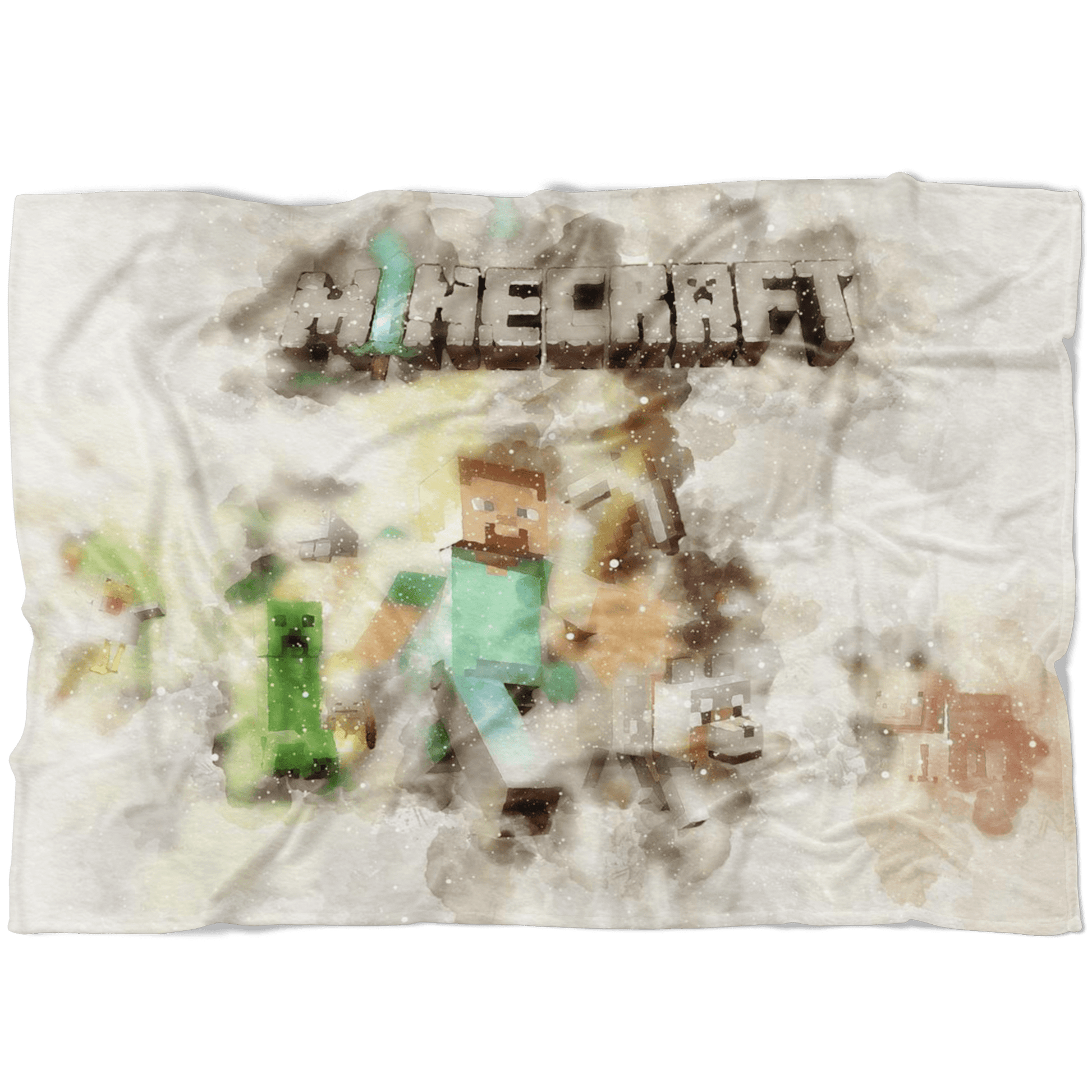 Minecraft Fleece Blanket Steve Fervent Grey Blanket LS0810 - Lusy Store