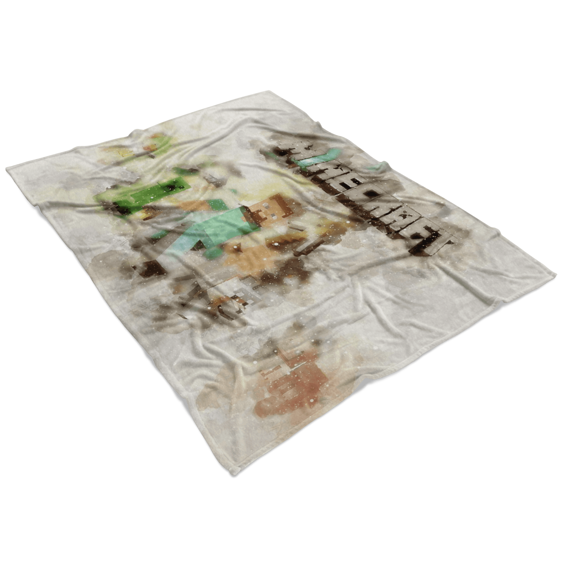 Minecraft Fleece Blanket Steve Fervent Grey Blanket LS0810 - Lusy Store