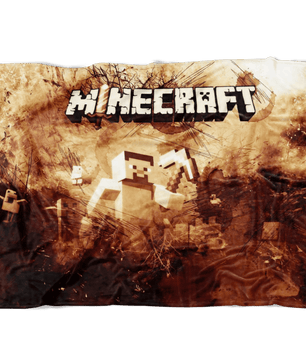 Minecraft Fleece Blanket Steve Fervent Grunge Black Blanket - Lusy Store