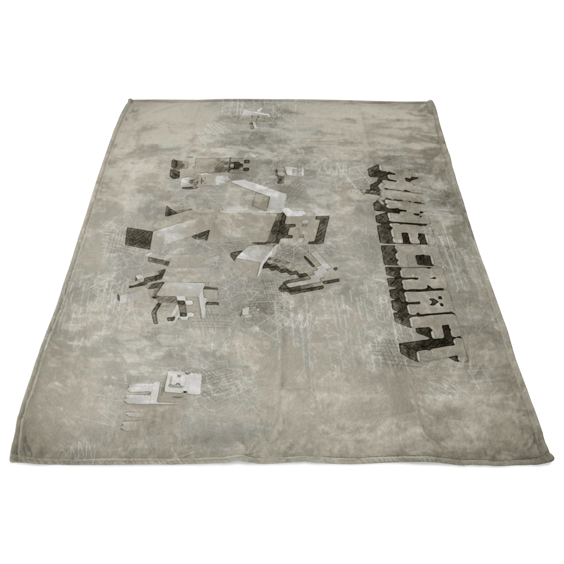 Minecraft Fleece Blanket Steve Fervent Leonardo Grey Blanket - Lusy Store