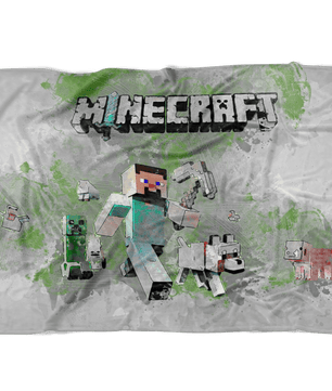 Minecraft Fleece Blanket Steve Fervent Modernity Grey Blanket - Lusy Store