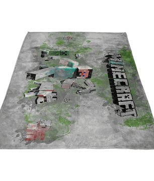 Minecraft Fleece Blanket Steve Fervent Modernity Grey Blanket - Lusy Store