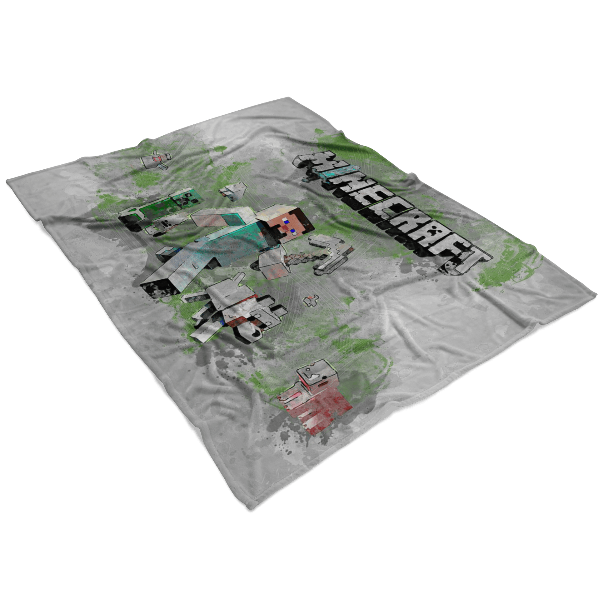 Minecraft Fleece Blanket Steve Fervent Modernity Grey Blanket - Lusy Store