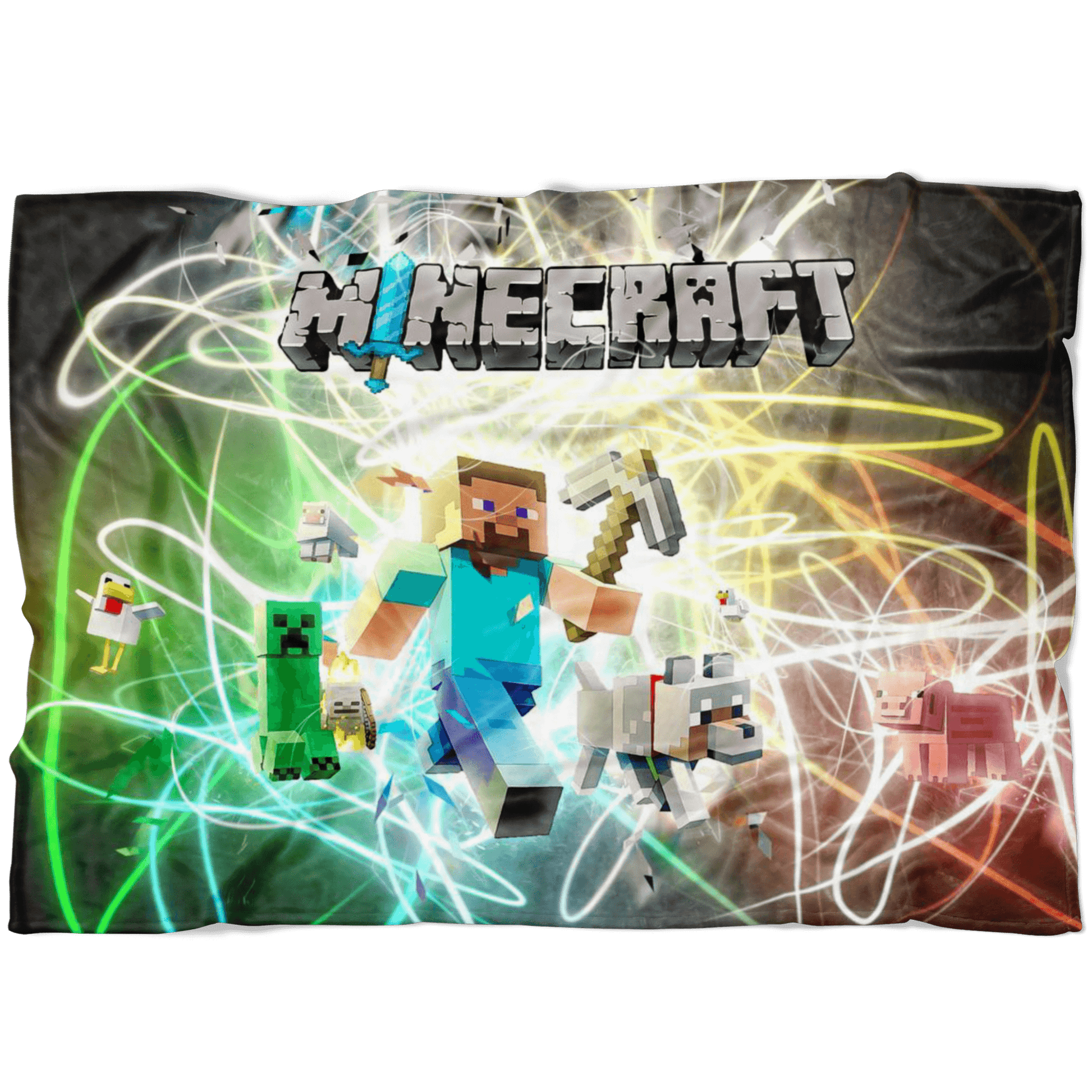 Minecraft Fleece Blanket Steve Fervent Plasma Colorful Blanket - Lusy Store