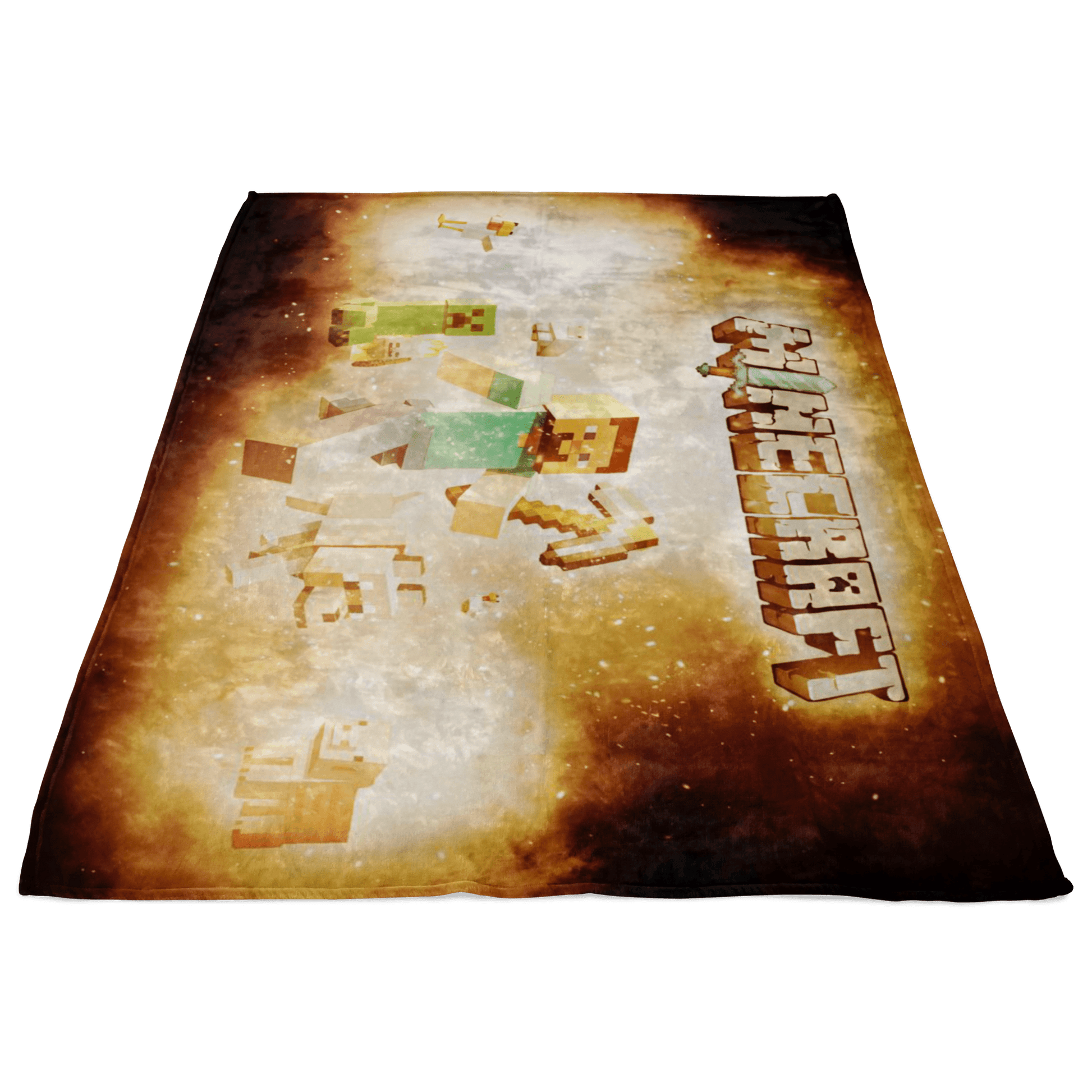 Minecraft Fleece Blanket Steve Fervent Yellow Blanket LS0790 - Lusy Store