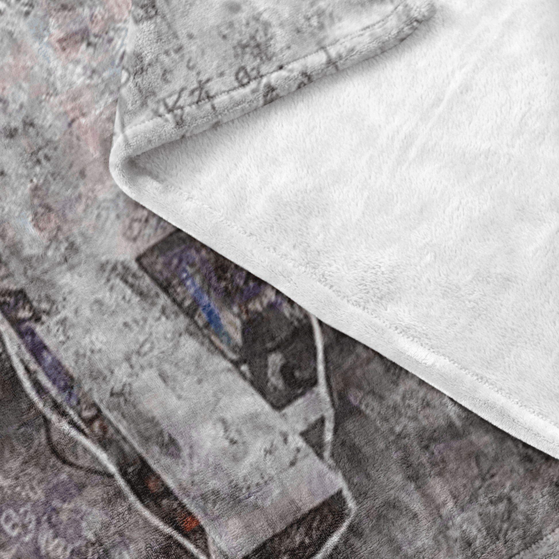 Minecraft Fleece Blanket Street Art Grey Blanket - Lusy Store