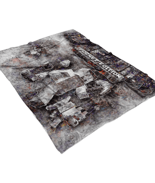 Minecraft Fleece Blanket Street Art Grey Blanket - Lusy Store