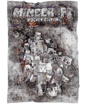 Minecraft Fleece Blanket Street Art Grey Blanket - Lusy Store