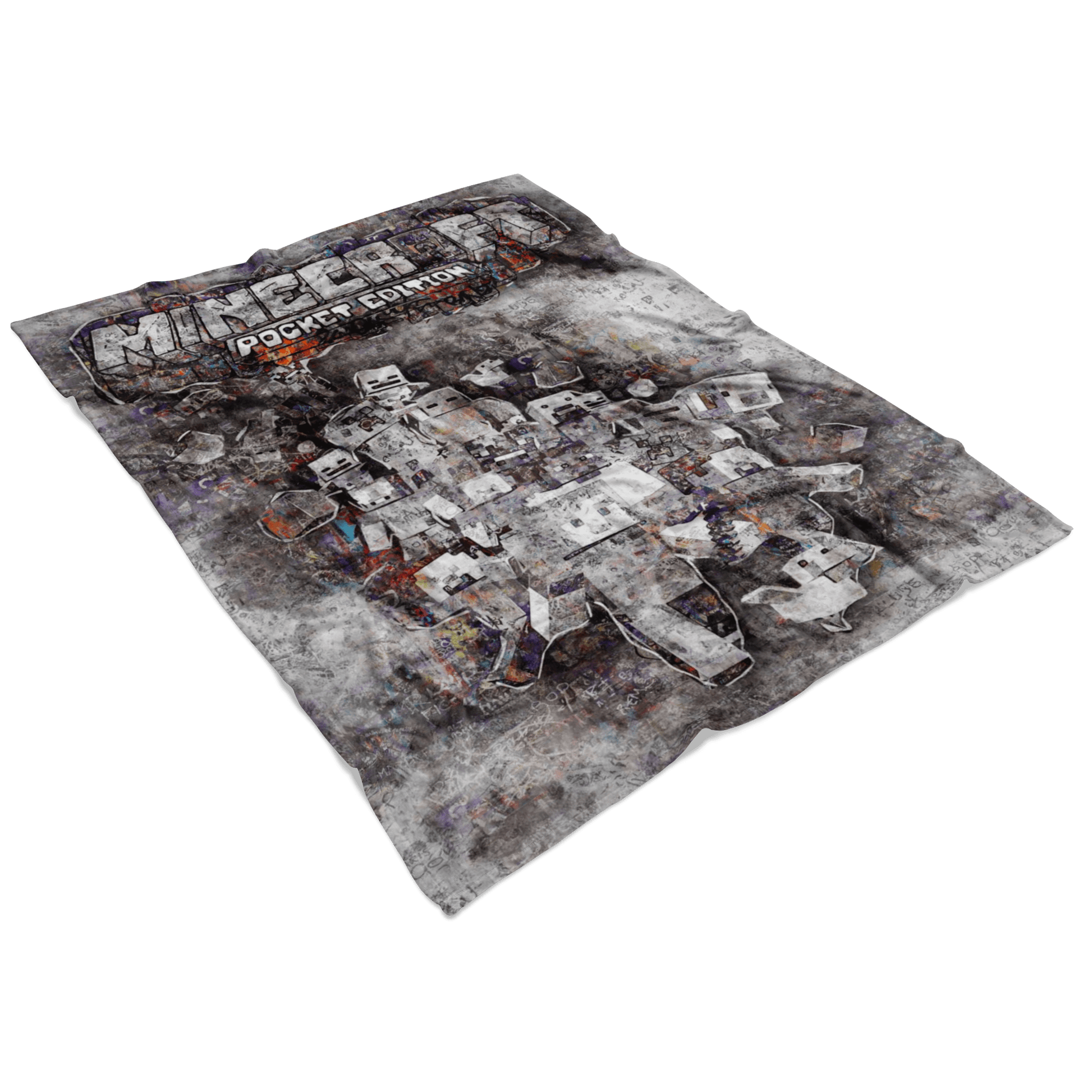 Minecraft Fleece Blanket Street Art Grey Blanket - Lusy Store