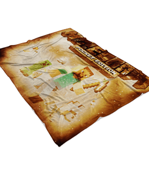 Minecraft Fleece Blanket Survivor Yellow Blanket - Lusy Store