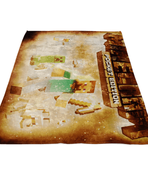 Minecraft Fleece Blanket Survivor Yellow Blanket - Lusy Store