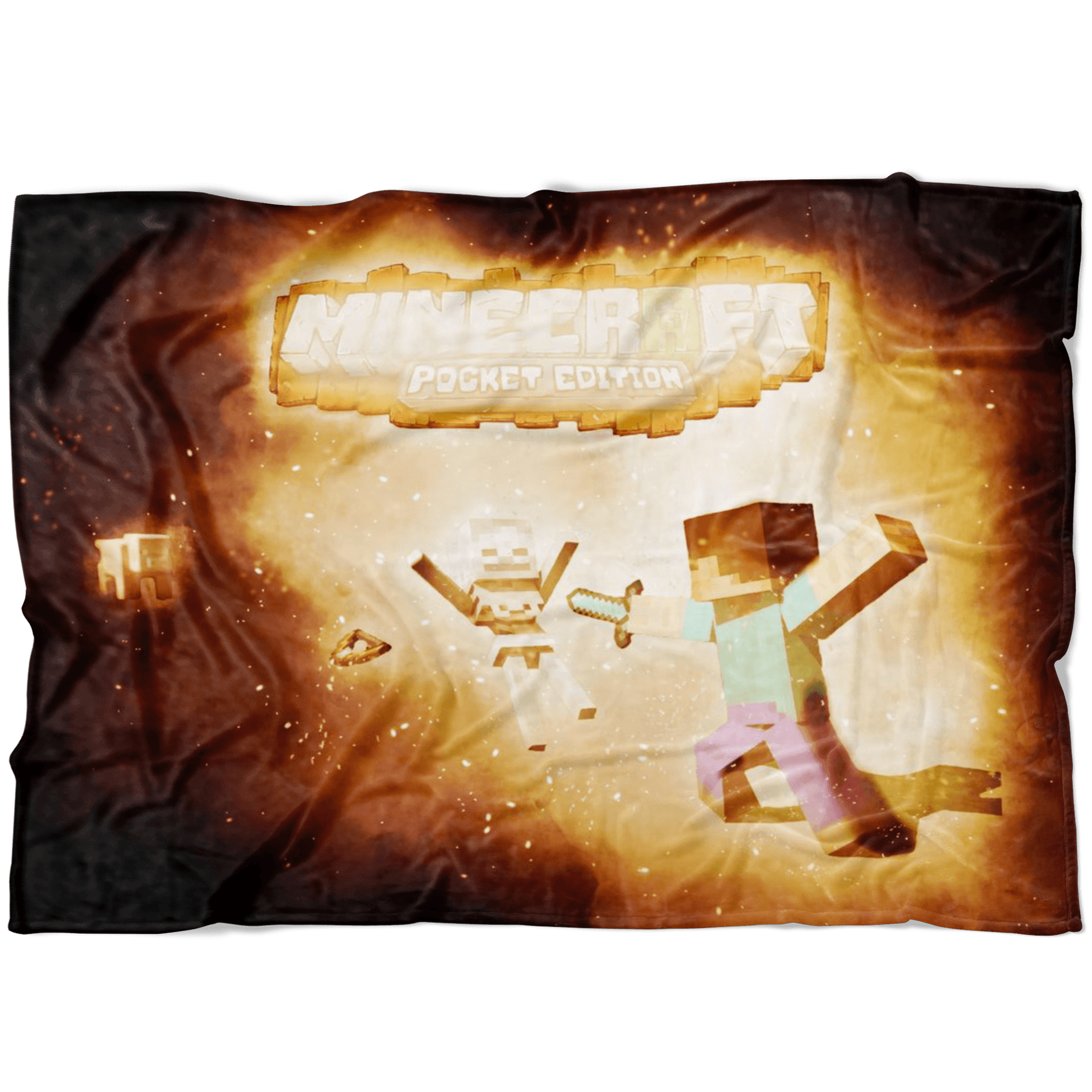 Minecraft Fleece Blanket Survivor Yellow Blanket - Lusy Store