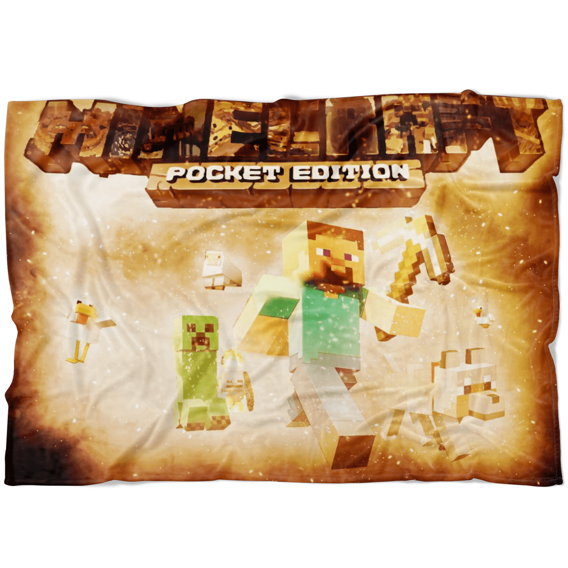 Minecraft Fleece Blanket Survivor Yellow Blanket - Lusy Store