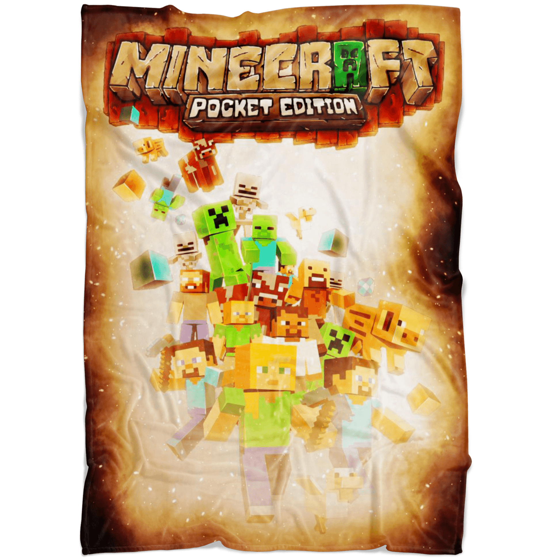 Minecraft Fleece Blanket Survivor Yellow Blanket - Lusy Store