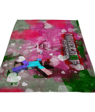 Minecraft Fleece Blanket Valentine Pink Blanket - Lusy Store