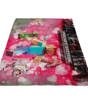 Minecraft Fleece Blanket Valentine Pink Blanket - Lusy Store