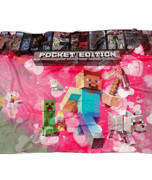 Minecraft Fleece Blanket Valentine Pink Blanket - Lusy Store