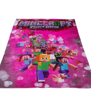 Minecraft Fleece Blanket Valentine Pink Blanket - Lusy Store