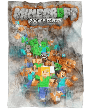 Minecraft Fleece Blanket Watercolor Grey Blanket - Lusy Store