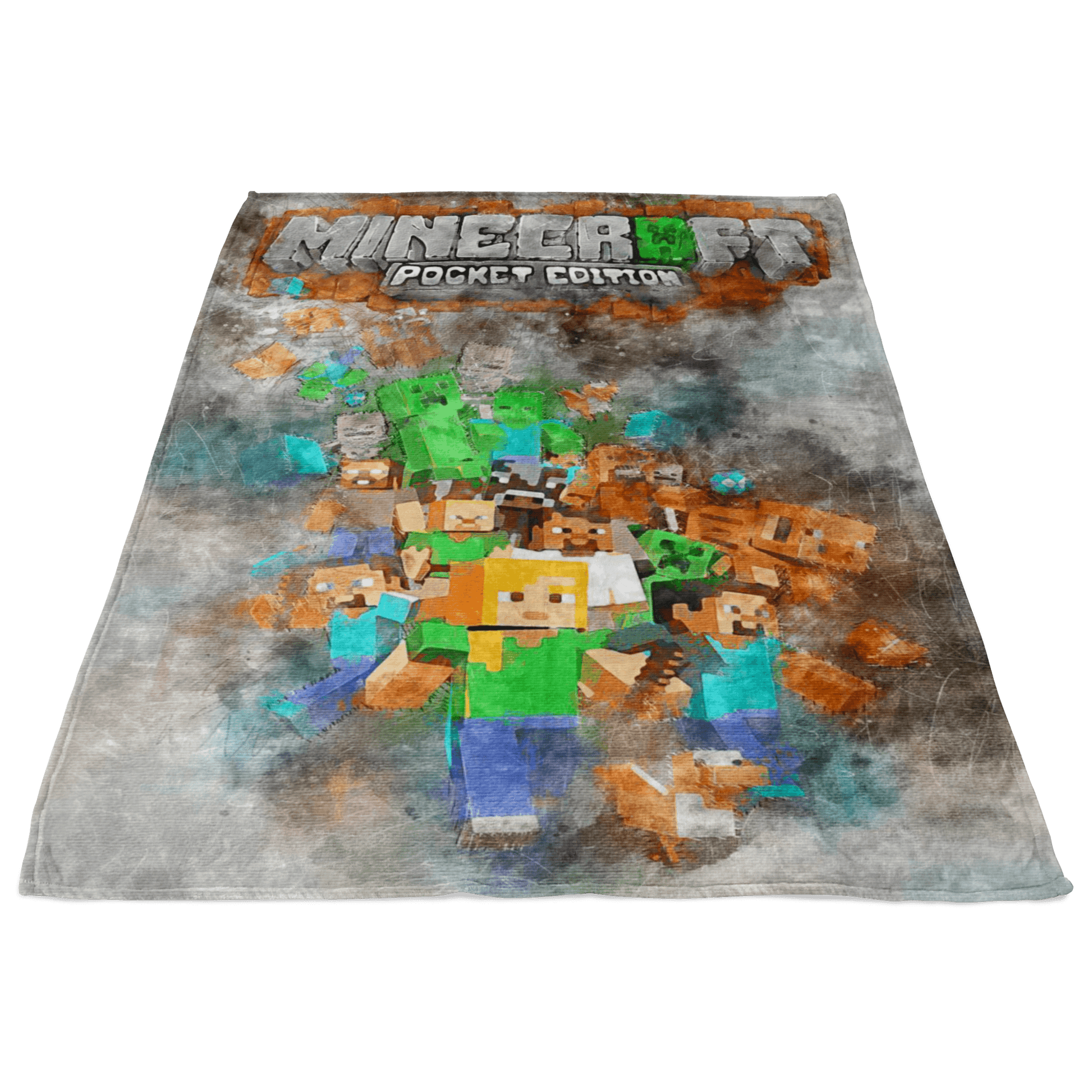 Minecraft Fleece Blanket Watercolor Grey Blanket - Lusy Store