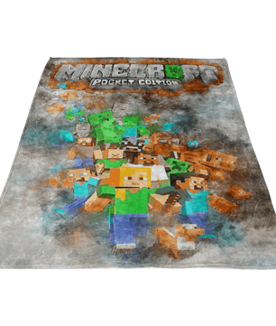 Minecraft Fleece Blanket Watercolor Grey Blanket - Lusy Store