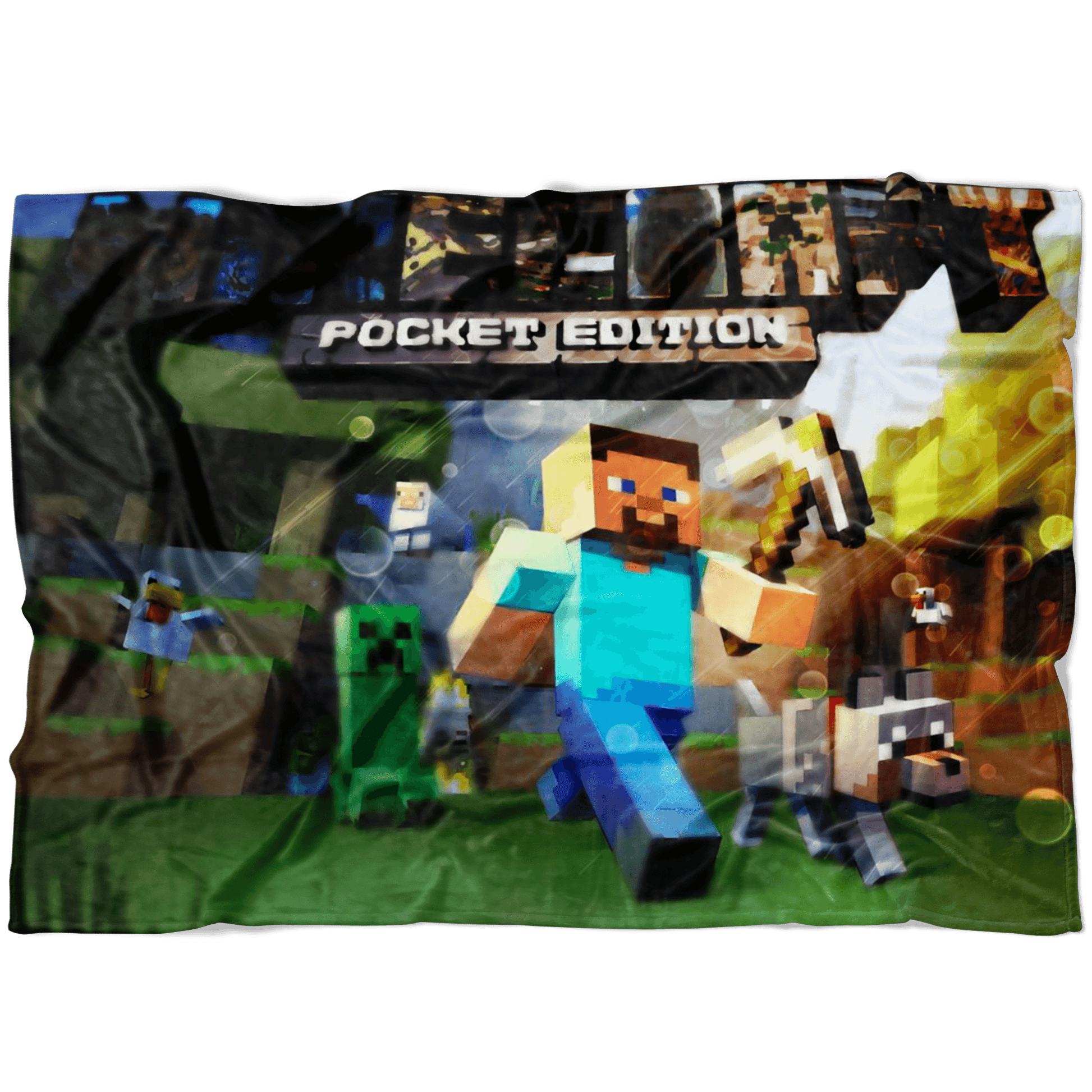 Minecraft Fleece Blanket Wet Glass Colorful Blanket - Lusy Store