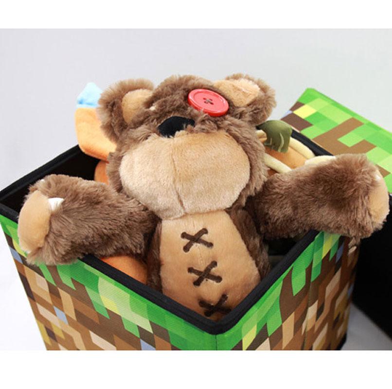 Minecraft Folding Storage 1.5 toys books shoes storage box TNT Foot Rest Stool - Lusy Store