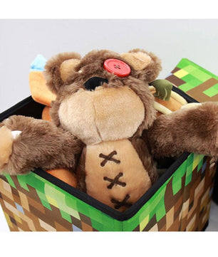 Minecraft Folding Storage 1.5 toys books shoes storage box TNT Foot Rest Stool - Lusy Store