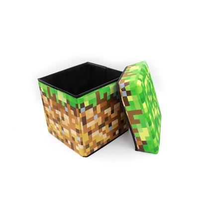 Minecraft Folding Storage 1.5 toys books shoes storage box TNT Foot Rest Stool - Lusy Store