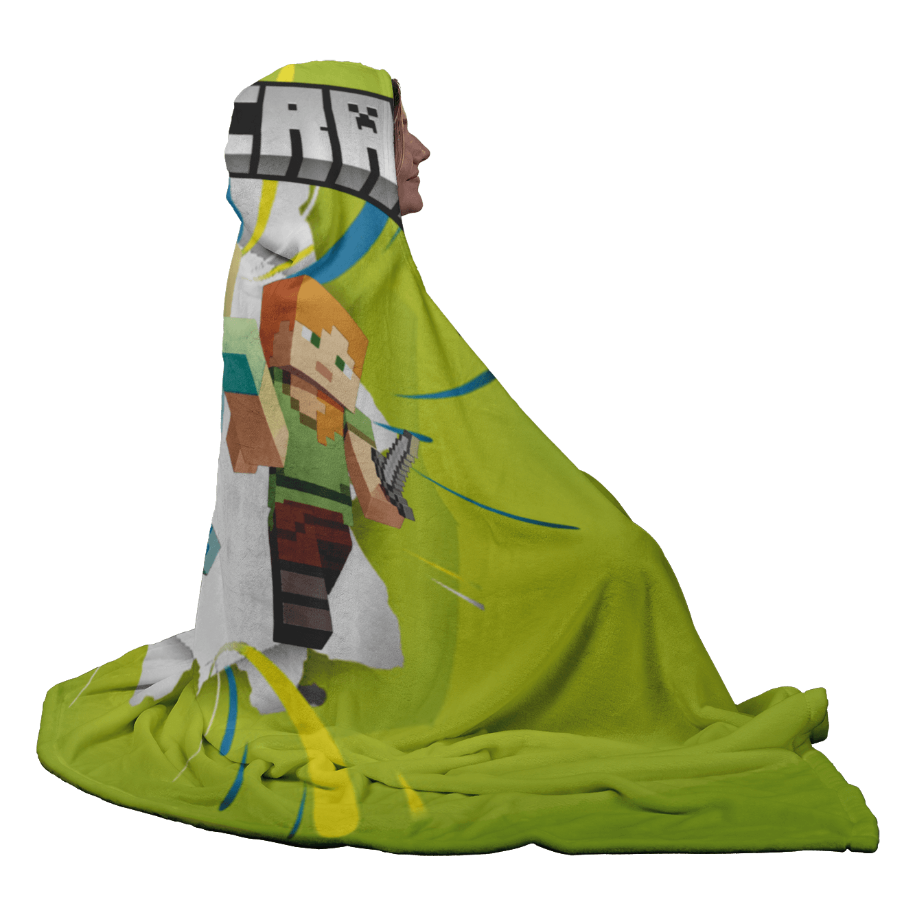 Minecraft Hooded Blanket 3D Large Size Fleece Soft Spacious Hood For Maximum Comfort - Lusy Store