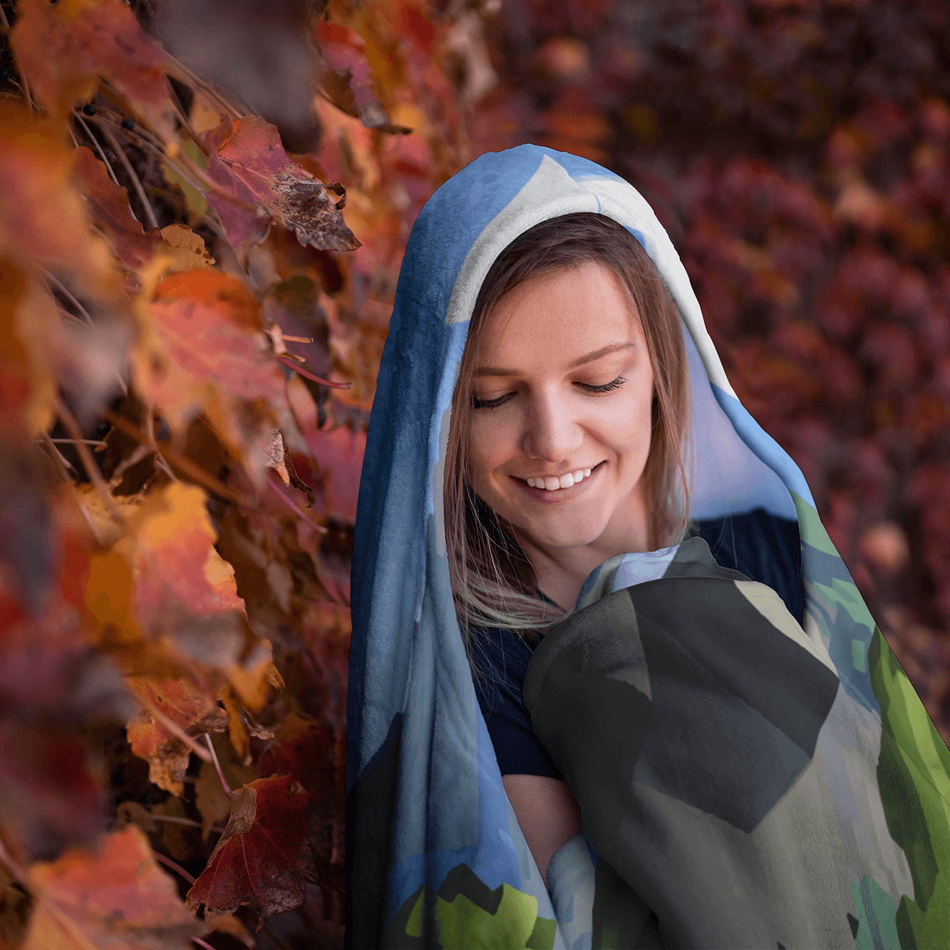Minecraft Hooded Blanket 3D Large Size Keeping Yourself Warm And Cozy - Lusy Store